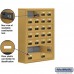 Salsbury Cell Phone Storage Locker - 7 Door High Unit (8 Inch Deep Compartments) - 20 A Doors and 4 B Doors - Gold - Surface Mounted - Resettable Combination Locks